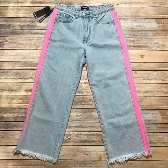 NEW Dolls Kill Momokrom Light Wash Culotte Jeans - Picture 3 of 6